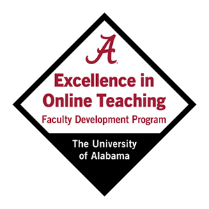 badge depicting completion of the Excellence in Online Teaching Course